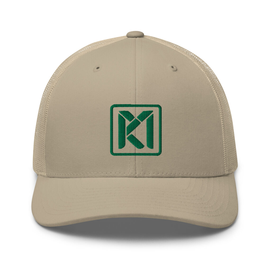 MK M LOGO HAT TAN/GREEN - 23012